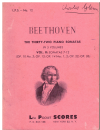 Beethoven The 32 Piano Sonatas in 5 Volumes: Vol.II used miniature study score for sale