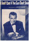 I Don't Care If The Sun Don't Shine (1950 Dean Martin) used sheet music