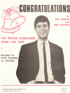 Congratulations (1968 Cliff Richard) used sheet music