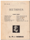 Beethoven Piano Pieces Urtext Edition (Unedited) used Miniature Study Score