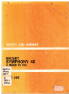 Mozart Symphony No. 40 in G minor K.V. 550 for Orchestra used Miniature Study Score