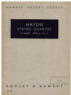 Haydn String Quartet in D Major Op.64 No.5 'The Lark' for String Ensemble used Study Score