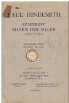 Paul Hindemith Symphony Mathis Der Maler (Matthis The Painter) for Orchestra used Miniature Score
