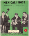 Mexicali Rose 1962 The Karl Denver Trio used sheet music