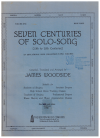 Seven Centuries Of Solo-Song (13th to 20th Centuries) Volume One High Voice piano songbook