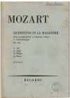 Mozart Quintetto in A Major for Clarinet, 2 Violins, Viola and Violoncello K.V.581 used Miniature Study Score