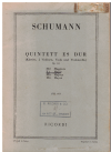 Schumann Quintetto in E flat Major Op. 44 for Piano, 2 Violins, Viola and Violoncello used Miniature Study Score