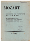 Mozart Piano Concerto in C minor K.V. 491 for Piano and Orchestra Miniature Study Score.