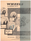 Wheels for piano solo by Norman Petty 1960 used sheet music