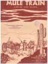 Mule Train song from film 'Singing Guns' (c.1950 Vaughn Monroe) used sheet music for sale