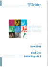 Trinity Specimen Ear Tests From 2001 Book One Initial Grade and Grade 1 BOOK/CD
