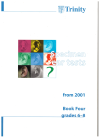 Trinity Specimen Ear Tests From 2001 Book Four Grades 6 to 8 BOOK/CD