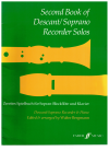 Second Book Of Descant/Soprano Recorder Solos and Piano ed arr Walter Bergmann used sheet music for sale