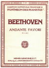 Beethoven Andante Favori in F Major for Piano used sheet music for sale