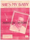 She's My Baby (1959 Johnny O'Keefe) used sheet music for sale