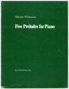Malcolm Williamson Five Preludes For Piano used sheet music for sale