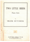Two Little Birds piano solo (1944) by Frank Hutchens used sheet music for sale
