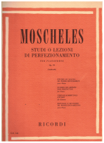 Moscheles Studi o Lezioni di Perfezionamento per Pianoforte Op.70 Nos.1-24 (Andreoli) used sheet music for sale