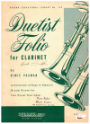 Duetist Folio For Clarinet A Collection of Easy to Medium Grade Duets for Two Equal Clarinets by Himie Voxman (1962) used book for sale