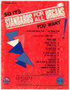 So It's Standards For All Organs You Want! Instrumental Series No. 1 used organ songbook for sale
