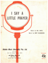 I Say A Little Prayer (1967 Dionne Warwick, Aretha Franklin) used sheet music for sale