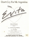Don't Cry For Me Argentina from 'Evita' (1976 Julie Covington, Olivia Newton-John) used sheet music for sale