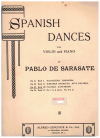 De Sarasate Spanish Dances for Violin and Piano Op. 23 Book III (Playera; Zapateado) SCORE AND PART used violin sheet music for sale