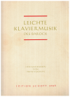 Leichte Klaviermusik des Barock edited Fritz Emonts (1960) used classical piano sheet music books for sale at Kay's Music Australia www.kaysmusic.com/pcbooks.htm