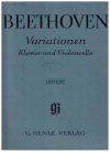 Beethoven Variationen fur Klavier und Violoncello Henle Urtext (Zimmerman/Navarra) used Cello Violoncello sheet music for sale at Kay's Music Australia www.kaysmusic.com/cello.htm