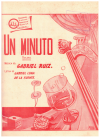 Un Minuto (bolero) song words Gabriel Luna de la Fuente music Gabriel Ruiz 1951 used sheet music for sale at Kay's Music Australia www.kaysmusic.com