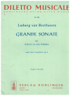 Beethoven Grande Sonate nach dem Streichtrio Op. 3 fur Klavier zu zwei Handen (Eugene Hartzell) (1968) Diletto Musicale No. 326 used Beethoven piano sheet music for sale at Kay's Music Australia www.kaysmusic.com/pianoBeethoven.htm