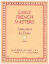 Early French Masters Miniatures For Piano edited Otto von Irmer used classical piano sheet music books for sale at Kay's Music Australia www.kaysmusic.com/pcbooks.htm
