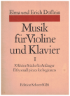 Music for Violin and Piano Book I 50 Small Pieces For Beginners in Progressive Order by Elma & Erich Doflein used violin sheet music for sale at Kay's Music Australia www.kaysmusic.com/violincoll.htm
