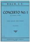 J S Bach Concerto No. 1 in A minor S. 1041 For Violin and Piano (Ivan Galamian) used violin and piano sheet music for sale at Kay's Music Australia www.kaysmusic.com/violinpiano.htm