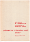 Contemporary British Piano Music 1956 used classical piano sheet music books for sale at Kay's Music Australia www.kaysmusic.com/pcbooks.htm