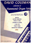 David Coleman Collection of Hammond Organ Solos No. 2 used organ music book for sale