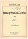 Vienna, My Heart Calls Out To You words Ruth Feiner music Dr Poldi Thoma (1937) used sheet music for sale at Kay's Music Australia www.kaysmusic.com