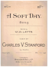 Charles Stanford: A Soft Day Op. 140 No. 3 in F 1916 lieder used original sheet music for sale