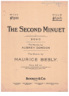 The Second Minuet (in B flat) (1924) words Aubrey Dowdon music Maurice Besly used sheet music for sale