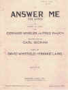 Answer Me (Oh Lord) (Mutterlien) sheet music