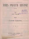 This Pray'r Divine sheet music