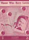 Those Who Have Loved used sheet music