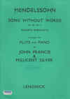 Mendelssohn Song Without Words Op.85 No.4 for Flute et Piano sheet music