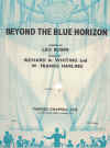Beyond The Blue Horizon sheet music
