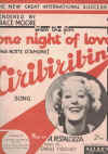 Ciribiribin from 'One Night Of Love' 1935 used sheet music for sale