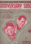 Anniversary Song (Oh! How We Danced On The Night We Were Wed) (1946) song from film 'The Jolson Story' by Al Jolson Saul Chaplin 
used original piano sheet music score for sale in Australian second hand music shop