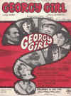 Georgy Girl (1966) song sung by The Seekers in the Columbia Picture 'Georgy Girl' by Jim Dale Tom Springfield 
used original piano sheet music score for sale in Australian second hand music shop