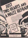 Just Two Hearts And A Waltz Refrain sheet music