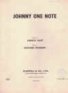 Johnny One Note from 'Babes In Arms' (1937) sheet music