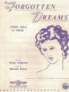 Forgotten Dreams (1962) Mitchell Parish Leroy Anderson used original 1960s piano sheet music score for sale in Australian second hand music shop